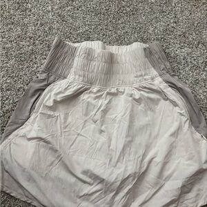 Yogalicious Cream and Gray Bubble Mini Skirt